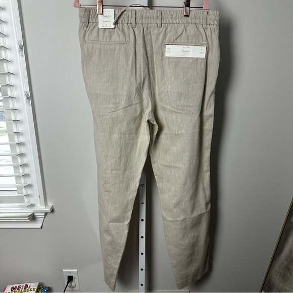 PORTER & ASH LINEN blend slim fit PANTS BRAND NEW WITH TAGS SIZE 36 - Picture 2 of 7